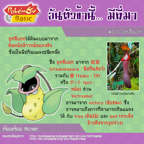 071. Victreebel - อุตสึบอต